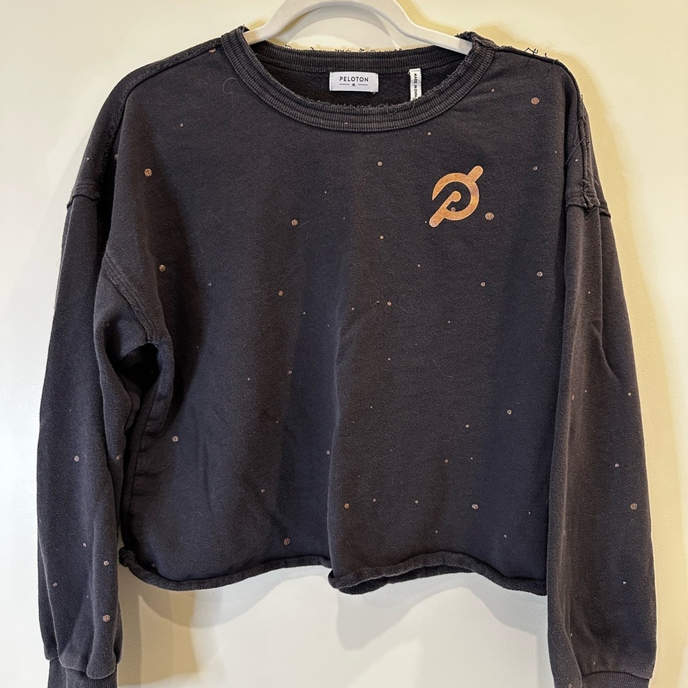 Peloton Black Crop Sweatshirt